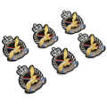 Embroidery Cloth Sticker 6pcs Stickers DIY Eagle Badge Pattern Iron On Patches for Clothes Handicraft Mending Decoration. 