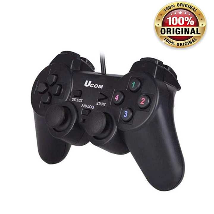 UCOM PC Dual Shock UCom Wired Game Controller Gaming Joypad Joystick USB Gamepad Joy stick Game pad Joy pad For Win7/8/10 XP For PC Laptop Vibration Gamepads