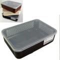2 Pcs Storage Basket with Transparent Lid. 
