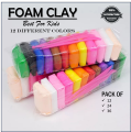 Awesome Foam Clay Modelling Clay Dough - Pack of 12 Colors. 