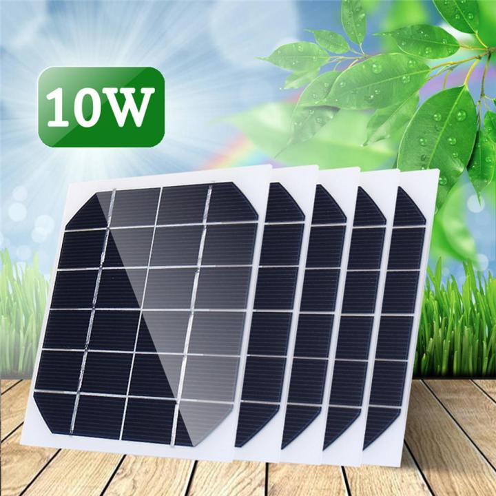 Best Tool 5Pcs 10W 6V Mini Solar Panel PET Monocrystalline Cell Power Module Battery Board Toys Charger Light DIY Outdoor