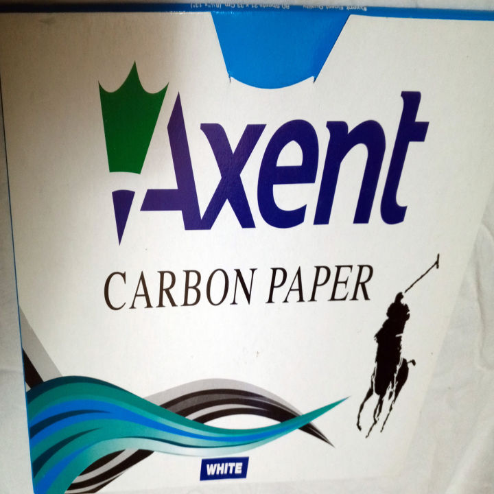 Axent Carbon Paper 21 X 33 cm 80 sheets Packet - White Color - Art # JS - White Carbon - 006