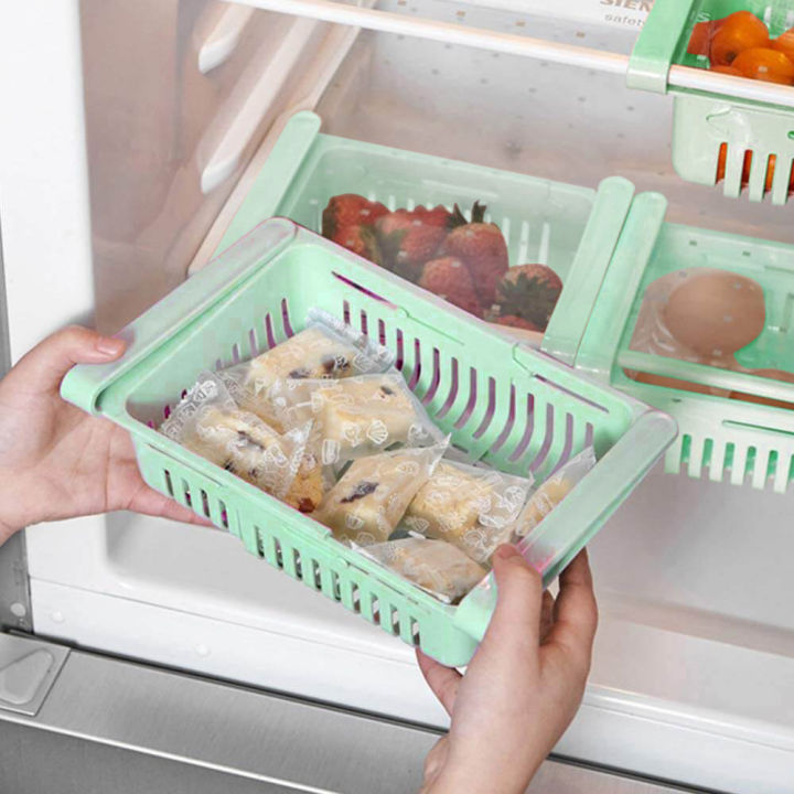 Adjustable%20Plastic%20Fridge%20Storage%20Basket%20Stretchable%20Organizer%20Drawer%20-%20Image%204