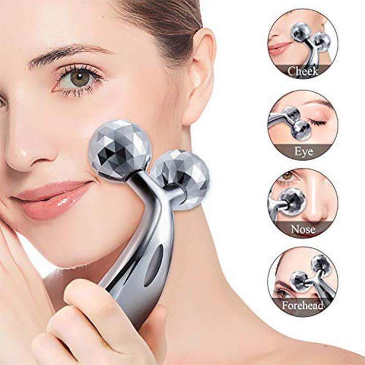 3D Roller Massager Facial Massage Handheld Y Shape Plastic Full Body Relaxation 360 Rotate For Wrinkle Remover Face Lifting Roller Tools