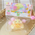 1pc Squishy Hamster Toy with Cheese Cute Desktop Decor Funny Stress Reliever Decompression Fidget Toys for Teens Kids Gifts. 
