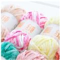 Super Soft Velvet Yarn Baby Chunky Blanket Yarn Chenille Fluffy Yarns for Knitting and Crochet. 
