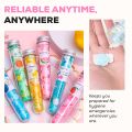 Portable Mini Body Washing Bath Test Tube Confetti Foaming Flower One time Paper Soap Slice. 
