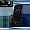 2PCS Honeycomb Side Car Stickers and Decals, HD Printed Car B-Pillar Sticker. 