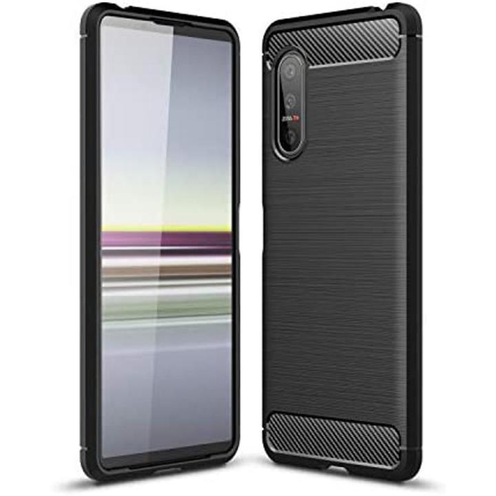 Lewies Carbon Fiber case For Sony Xperia 5 shockproof slim fit protective cover
