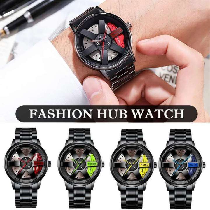 Car Rim Watch Custom Korean Sports Car Watches Design Alloy Rim Hub Men's Personalized ...