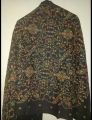 Black Pashmina Embroidered Stole. 