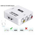 HDMI To Audio Video RCA AV/CVBS Adapter HD 1080P Mini HDMI 2AV Video Converter BOX For PS3 VCR DVD PC. 
