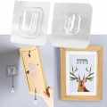 20PCs  Double Sided Strong Adhesive wall hook , Wall Hooks , Double Wall Hooks , Suction Hook , stick hook , Wall-Sticking Hooks Without Punching and Nails, Waterproof and Oil-Proof, Heavy-Duty Self-Adhesive Hooks for Bathroom and Kitchen. 