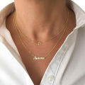 The Jewel Lodge Double Chain, Name Locket, For Girls & Boys, Layered Necklace, Customize Name Necklace, Jewelry for Girls, Necklace for Girls, Name Chain. 