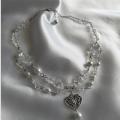 【2023】 Crystal clear quartz fairycore butterfly hearts necklace design lolita soft y2k grunge wicca coven energy jewellery otaku altgir. 