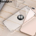Casinglee For Motorola G60 Case Clear Transparent Airbag Protector Shockproof Car Magnetic Holder Ring Back Cover Moto G60 Phone case For girls and Boys. 