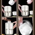 Manual Ice Crusher Machine - Portable Shaved Ice Maker with Ice Box | Hand Crank Ice Crusher | Built-in Spring Ice Compressor | High Capacity | Easy to Clean | for Home, Office, Kitchen | Stainless Steel | Gola Ganda PROMISE TO SELL. 