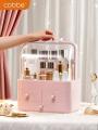 Mylecart Makeup Organizer, Waterproof&Dustproof Cosmetic Organizer Box with Lid Fully Open Makeup Display Boxes, Skincare Organizers Makeup Caddy Holder for Bathroom, Dresser, Countertop Bedroom-White. 