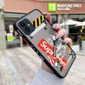 chenyyka For iPhone 11 Case Fashion Tide Brand Cool Boy Pattern Thin Side Square Edge Frosted Transparent Hard Phone Cases New Design Shockproof Silicone Casing Full Cover Camera Protection Softcase. 