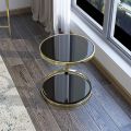 Nordic Luxury Side Table - Round Corner Coffee Bedroom Bedside, Serving Table, Accent Table, Nesting Table, and End Table. 