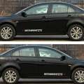 1 Pair Mitsubishi Stickers Decal Car-Styling For Mitsubishi Adventure Mirage G4 Hatchback Strada Lancer EX Evolution Montero Sport Xpander L300 Pajero Car Accessories Vinyl Bonnet Sticker Graphic Decoratio Mitsubishi Latter Paper Sticker. 