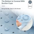 Textured Surface Round Shower Mat Anti-Slip Bath Mats with Drain Hole Massage Round in Middle for Shower Stall Roundd Shower Mat PVC Bathroom Mat Non-Slip With Suction Cups Shower Mats for Bathroom, Machine Washable 55 x 55 cm. 