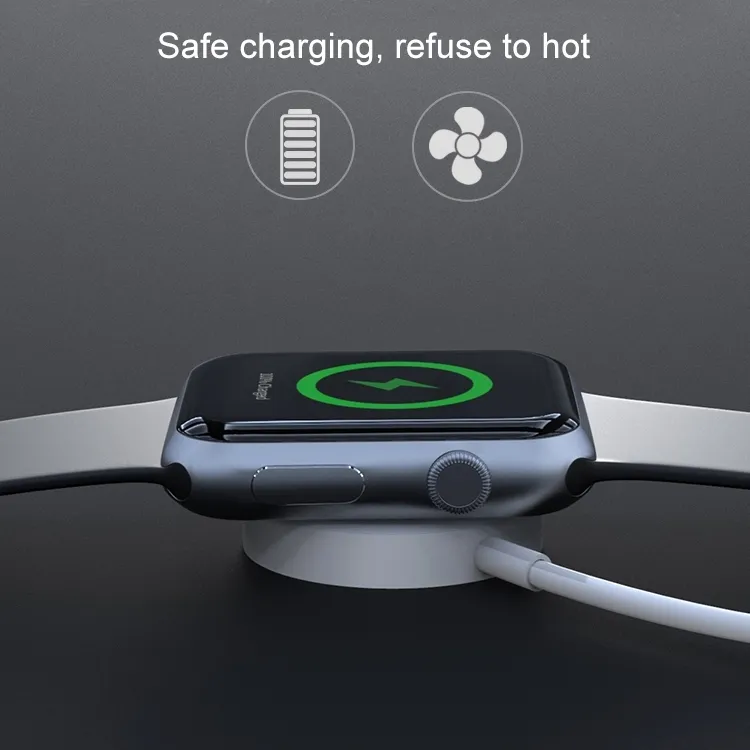 1m Magnetic Wireless Charger for Apple Watch Series Ultra 8 7 6 5 4 3 2 White