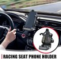 Universal Racing Seat Design Mobile Phone Holder Cell Phone Holder for All Cars 1 Pc(Yellow). 