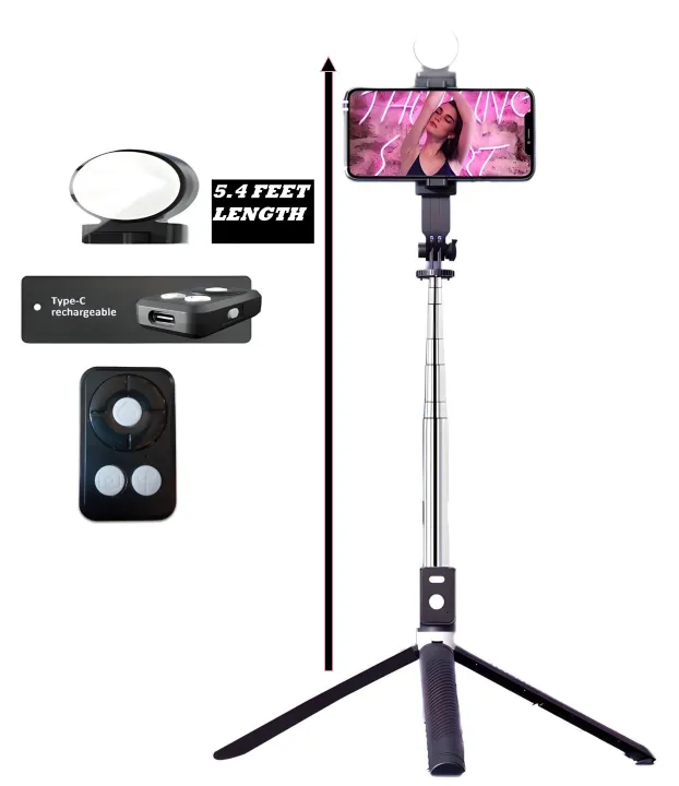 4%20in%201%20Selfie%20Stick%20Tripod%20BT12S%20(165CM)%20B11S%20(110CM)%20Rechargeable%20%20Bluetooth%20Rechargeable%20light%203%20colors%20Stand%205.4%20Feet%20Length%20with%203%20Colors%20Light%20for%20Vlogging%20youtube%20tiktok%20Photography%20Traveling%20-%20Image%208