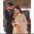 Unstiched Chiffon Suit with heavy handwork with Net heavy emb duppatta. 