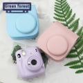 Camera Storage Bag Stylish Faux Leather Camera Bag Protection Case for Fuji Polaroid Mini12 Vertical Camera Case. 