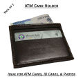 Leather ATM Card Holder Wallet Mini Card Wallet Best Quality ID Card Holder for Men. 