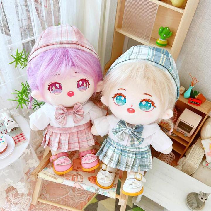 Doll Dress Cozy Touch 20cm Cotton Idol Doll Skirt Headdress Set