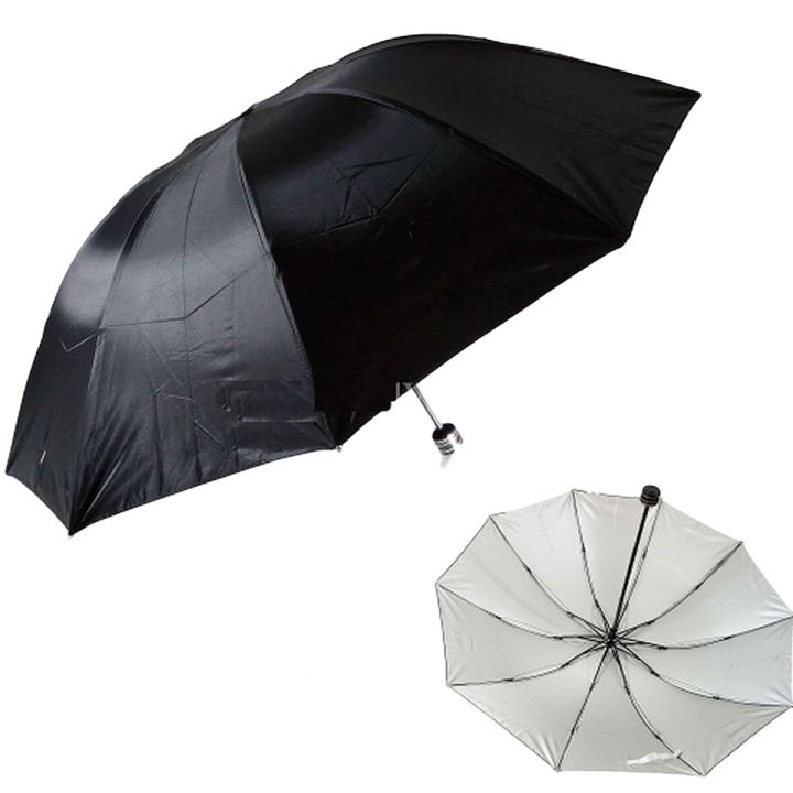 Umbrella Sun & Rain Lightweight Compact Suit Black