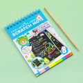 Scratch Note Book Set, Art Paper Rainbow Notes, Drawing Pad for Kids Party Party Gift, DoorGift, Kindergarten, Children. 
