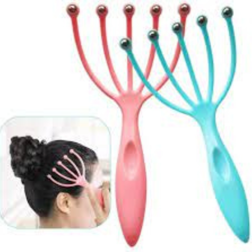 KBMART 5-Finger Scalp Head Massager Hot Seller Scalp Massager Steel Ball Head Massage Relaxation Five Finger Massager For Scalp Neck Stress Release Massager  (Multicolor)