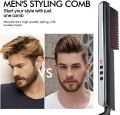 3 IN 1 Beard Straightener, Straightening Brush For Curly Hair Ceramic Flat Iron Hair Straightener Brush Hair Straightener Brush For Men Curly Beard Care Beard Straightener Pick. 