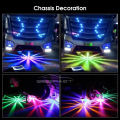 Geepact 12-24V RGB Colorful Lights Colorful Laser Warning Light Car Truck Motorcycle Anti-rear Car Chassis Lamp. 