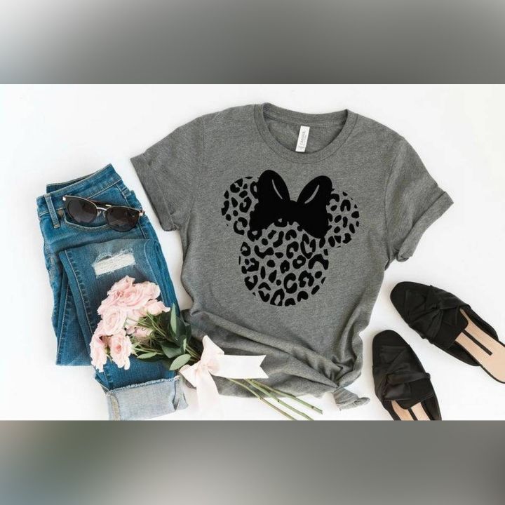 Minnie%20Mouse%20cheetah%20print%20Disney%20Girls%20top%20T%20shirt%20-%20Image%203