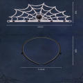 Synthetic Spider Crown Eye-catching Non-Drop Black Halloween Crown Lightweight Cosplay Crown for Halloween Parties Masquerade. 