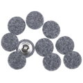 Fabric Cloth Covered Buttons with Metal Buttons for Suits Blouses Sweaters Fabric Buttons Grey 25mm 10PCS. 