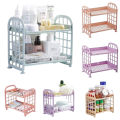 Plastic Desktop Organizer Double Layer Shelf for Cosmetics, Kitchen, Bathroom, and Kids Accessories Sturdy 2 Tier Storage Rack. 