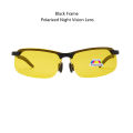 【BestGO】Fashion Polarized Night Vision Glasses Men Women Driving Sunglasses Metal Frame HD Lens. 