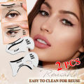 2PCs Eyeliner Stencils Winged Eyeliner Stencil Models Template Shaping Tools Eyebrows Template Card Eye Shadow Makeup Tool. 