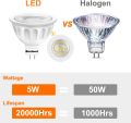 Boxlood MR16 LED Light Bulb Non Dimmable Comply with UL, 90% Energy Saving, 3000K Warm White, 40 Degree Beam Angle, AC/DC 12V, 5 Watts, 50W Halogen Bulb Equivalent, GU5.3 Bi-Pin Base, 6-Pack. 