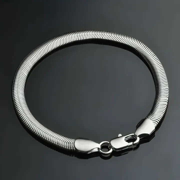 Pack%20of%203%20Silver%20Stainless%20Steel%20Snake%20Chain%20Snake%20Bracelet%20and%20Silver%20ring.%20-%20Image%203