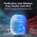Efficient cooling USB Mini Air Cooler User friendly USB powered Mini sized Household Small Lightweight Compact Refrigeration for Home Office Travel Outdoor activities Personal cooling. 