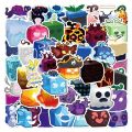 54pcs DIY Notebook Paper Blox Fruits Stickers Blox Fruits Roblox Game Blox Fruits Decorative Sticker Cartoon PVC Roblox Game Anime Stickers Skateboard. 