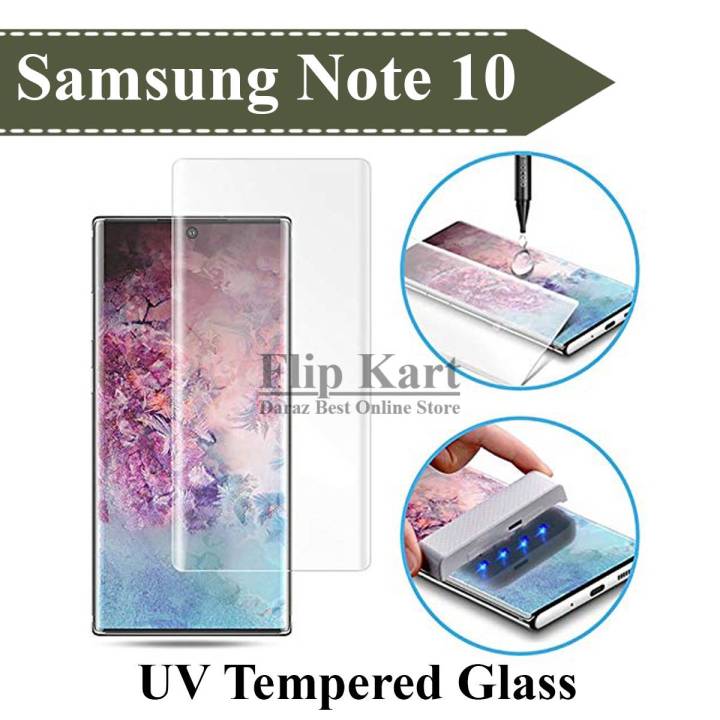 Samsung Note 10 UV Nano Full Glue Tempered Glass 5D 9D Edge to Edge Screen Protector For Galaxy Note10