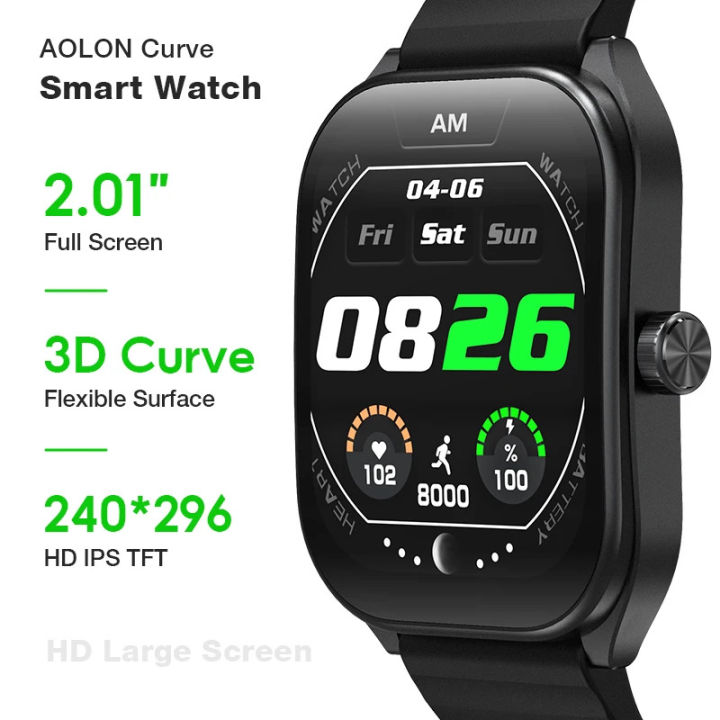 AOLON Ultra Long Battery Life Waterproof Smartwatch 2.01'' Full Touch Screen High Definition Sports Fitness Intelligent Detector